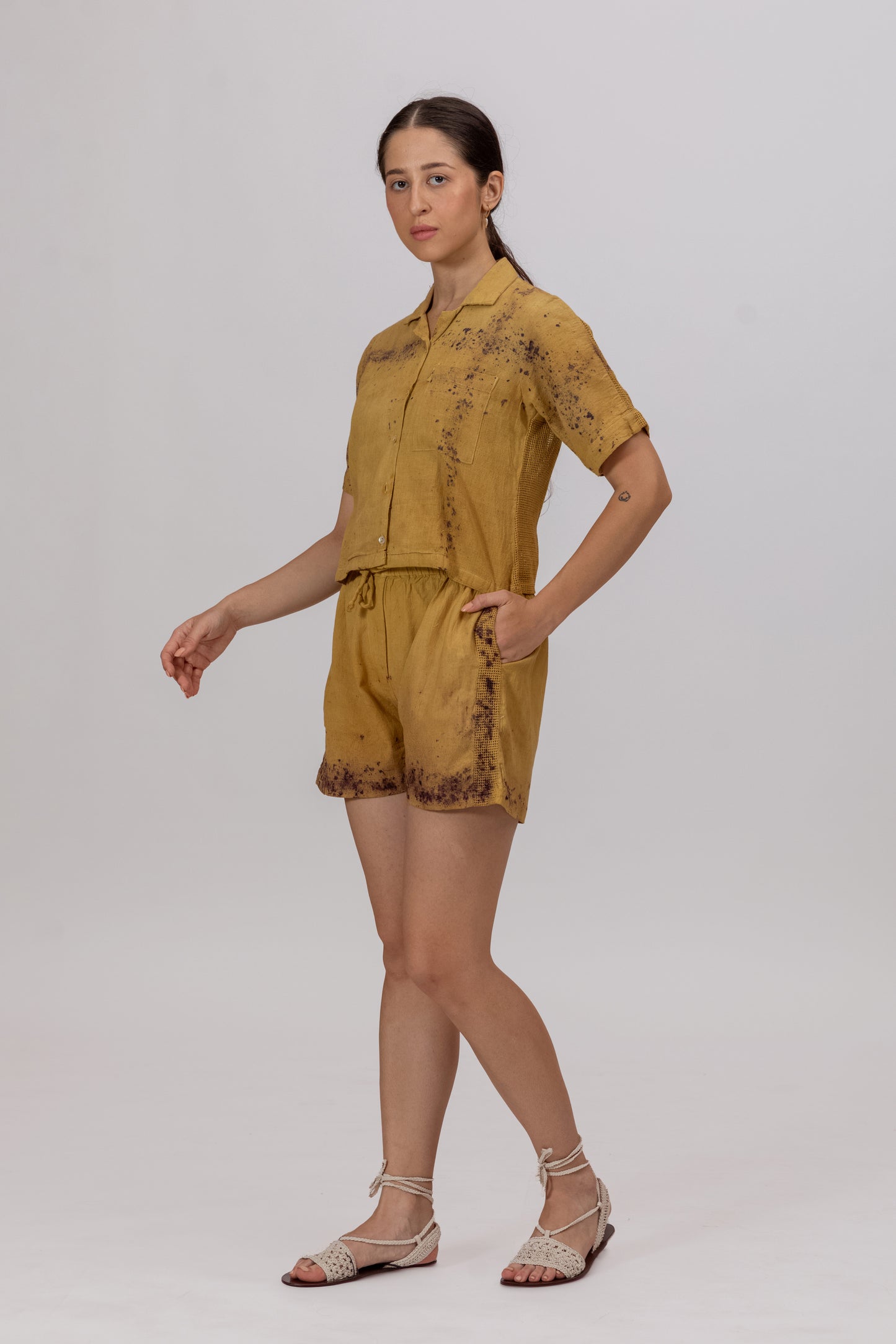 NATURALLY DYED HERB PRINTED KALA COTTON CO-ORD