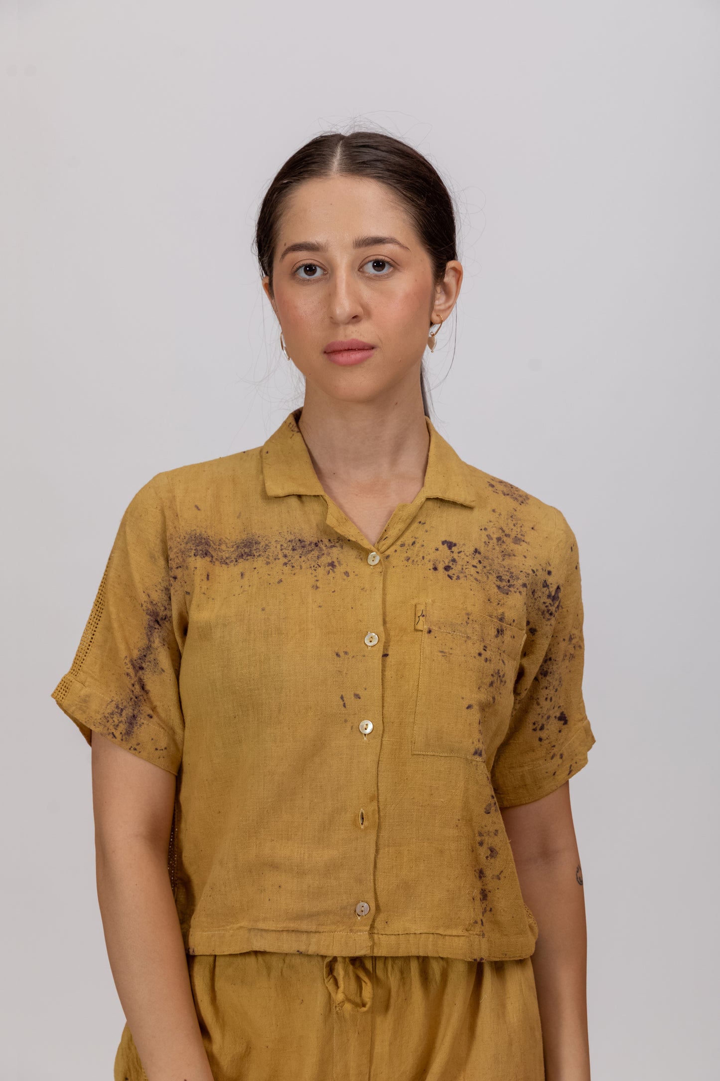 NATURALLY DYED HERB PRINTED KALA COTTON CO-ORD