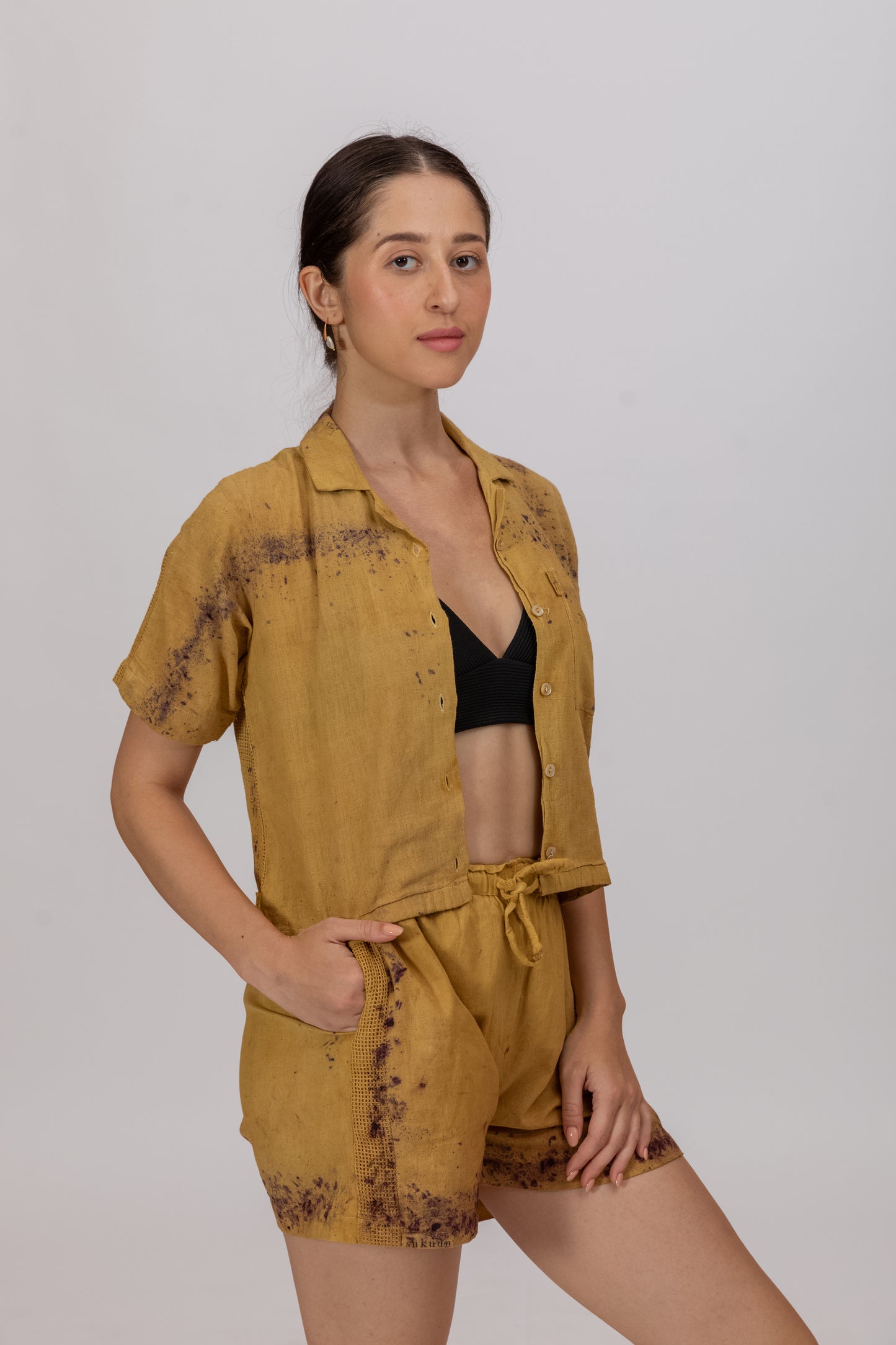 NATURALLY DYED HERB PRINTED KALA COTTON CO-ORD