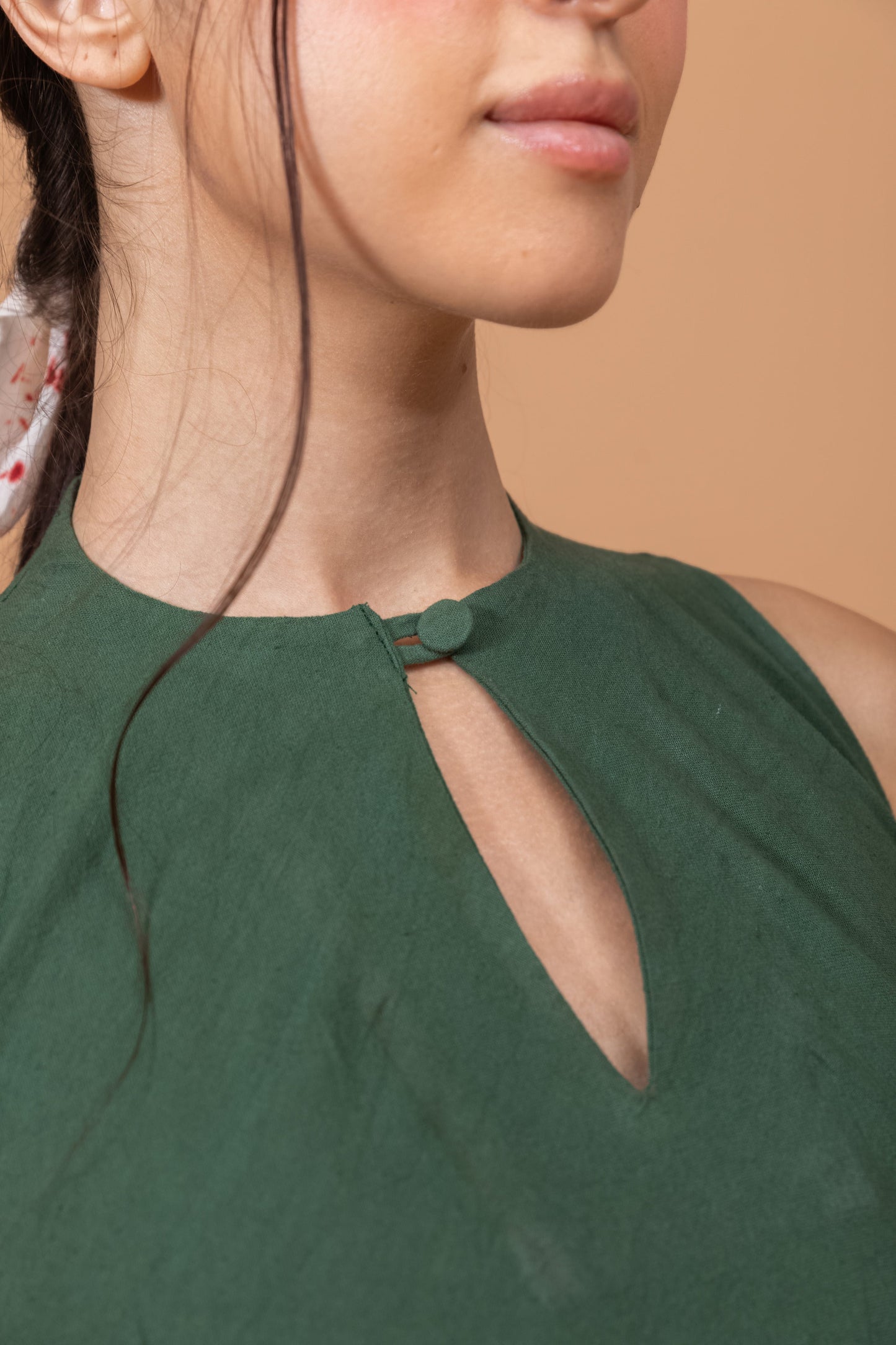 HEXA NATURALLY DYED COLOR BLOCK KALA COTTON DRESS