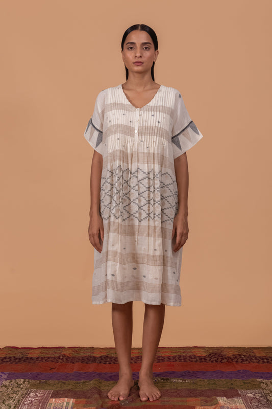 BEAUTIFUL WEAVE PLEATED JAMDANI TUNIC