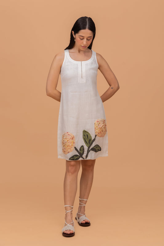 TWILL KHADI SCRAP EMBROIDERED TUNIC