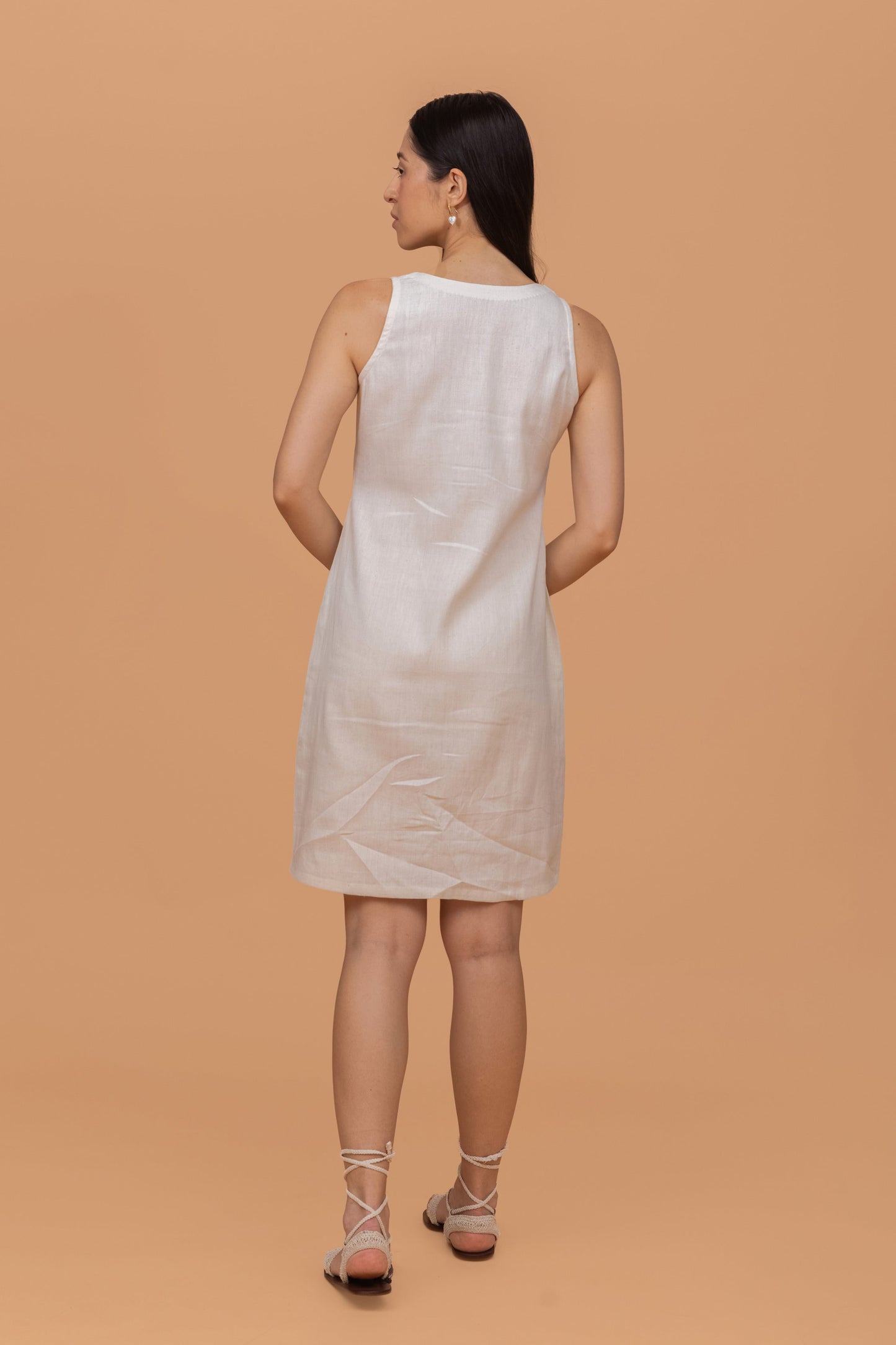 TWILL KHADI SCRAP EMBROIDERED TUNIC