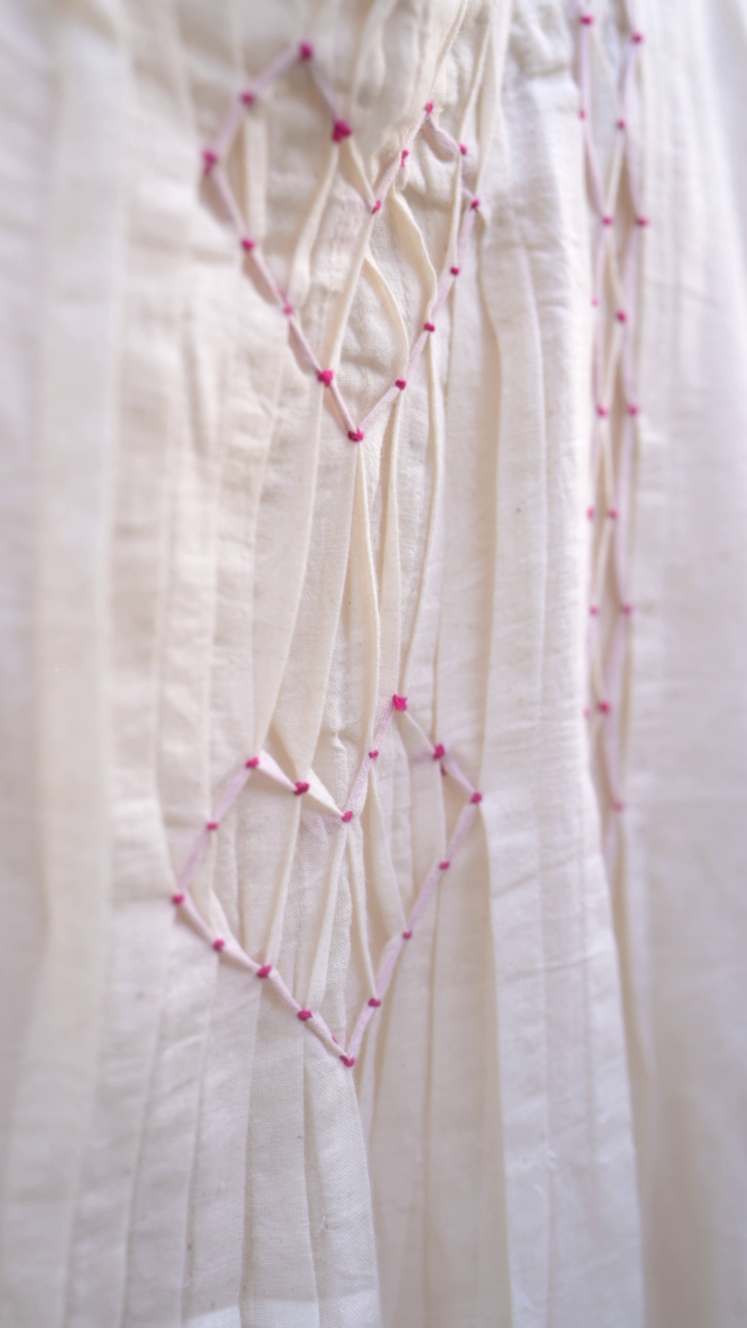 Pure Khadi Heart Smocking Dress